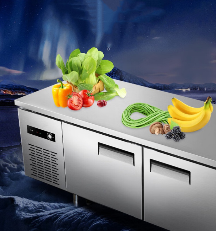 1.8メートル商業アンダーカウンター冷凍庫ステンレス鋼の食品調理台冷蔵庫 1 1.8メートル商業アンダーカウンター冷凍庫ステンレス鋼の食品調理台冷蔵庫 1