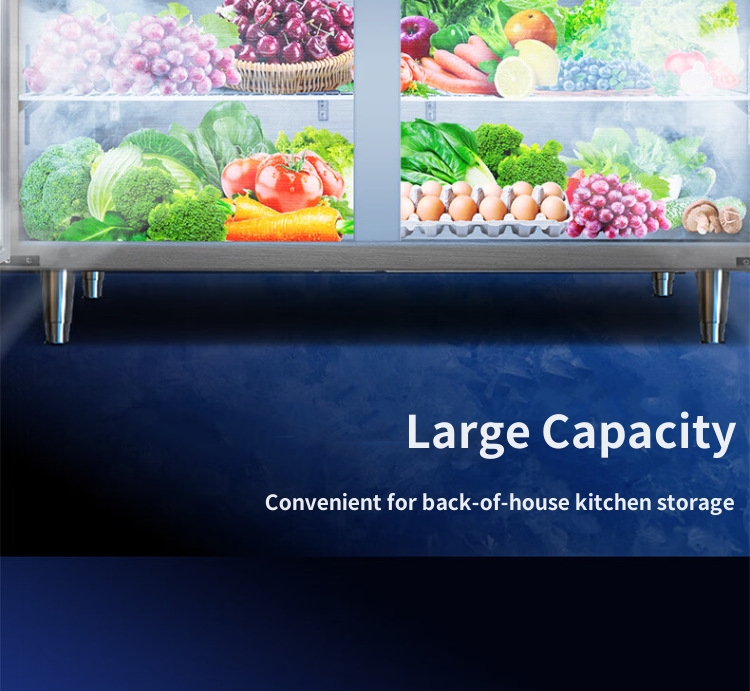 1.8メートル商業アンダーカウンター冷凍庫ステンレス鋼の食品調理台冷蔵庫 2 1.8メートル商業アンダーカウンター冷凍庫ステンレス鋼の食品調理台冷蔵庫 2