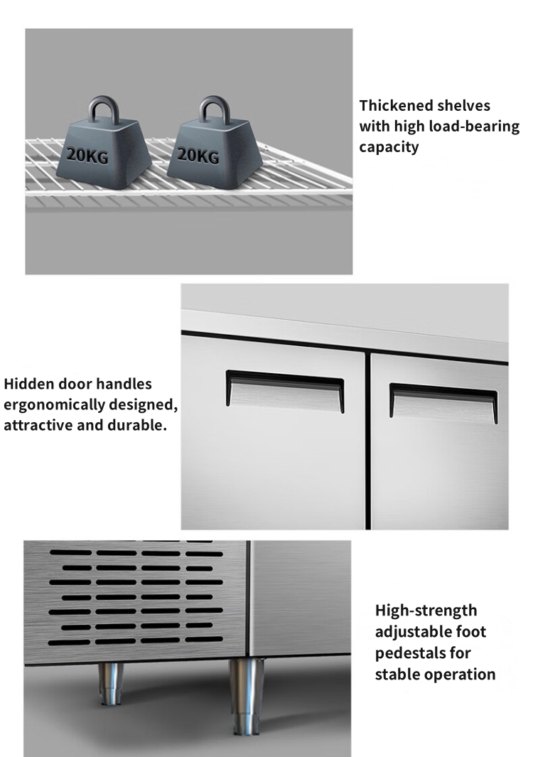 1.8メートル商業アンダーカウンター冷凍庫ステンレス鋼の食品調理台冷蔵庫 5 1.8メートル商業アンダーカウンター冷凍庫ステンレス鋼の食品調理台冷蔵庫 5